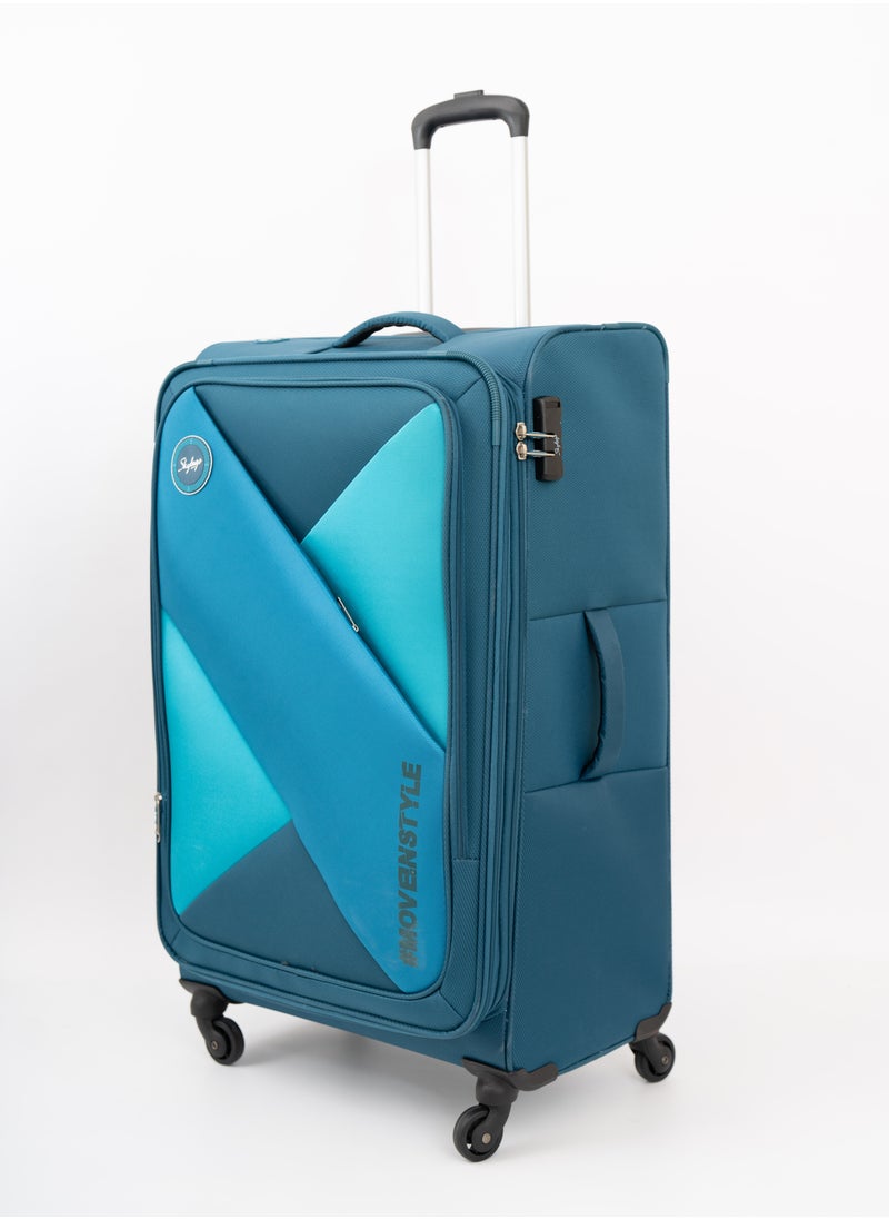Skybags - Converge Plus Set of 2 Luggage | Push Button Trolley| Anti Theft Zipper| Polyester | Cabin- 20 inch- Red, Large-28 Inch- Light Blue - Image 1