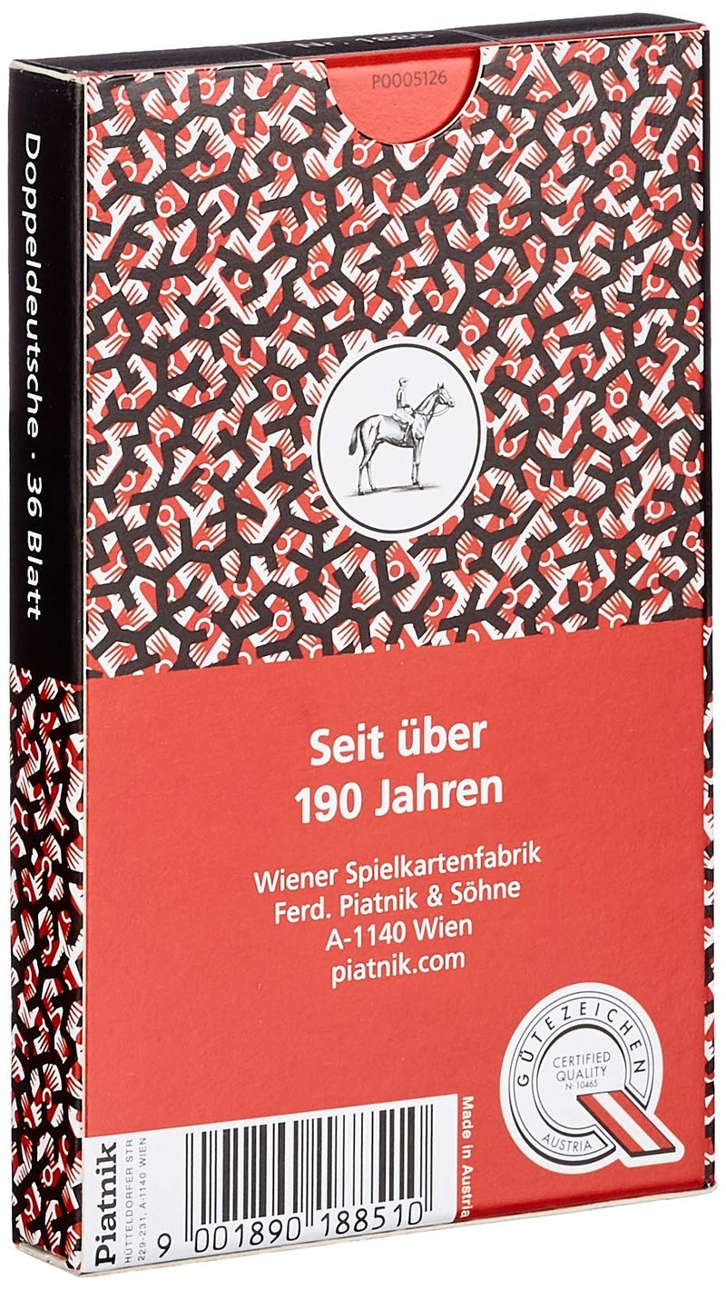 Piatnik 1885 "Double German Flush" Card Game (36-Piece) - Image 2