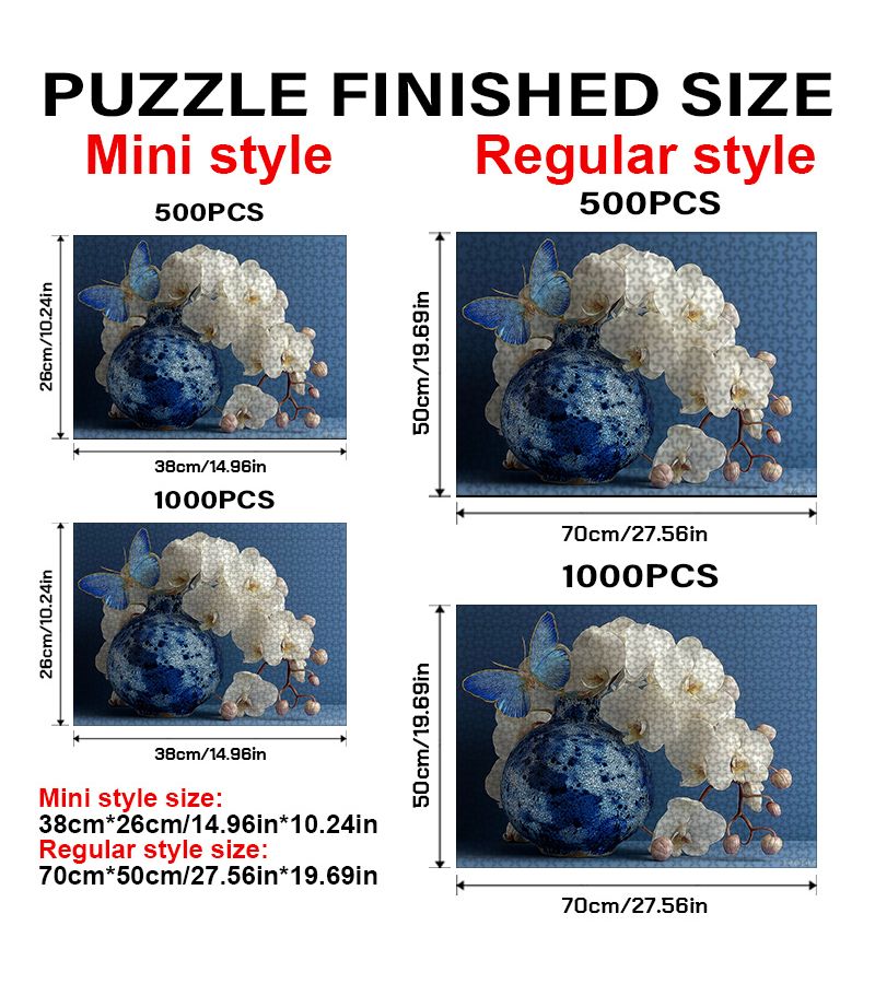 A Box Of 500pcs Or 1000pcs Mini Large Jigsaw Puzzle Ancient Orchid Fragrance Scene Portable Design Available In 38 26cm 14 96 10 24in And 70 50cm 27 56 19 69in Suitable For Birthday Valentine Day Gift - Image 2