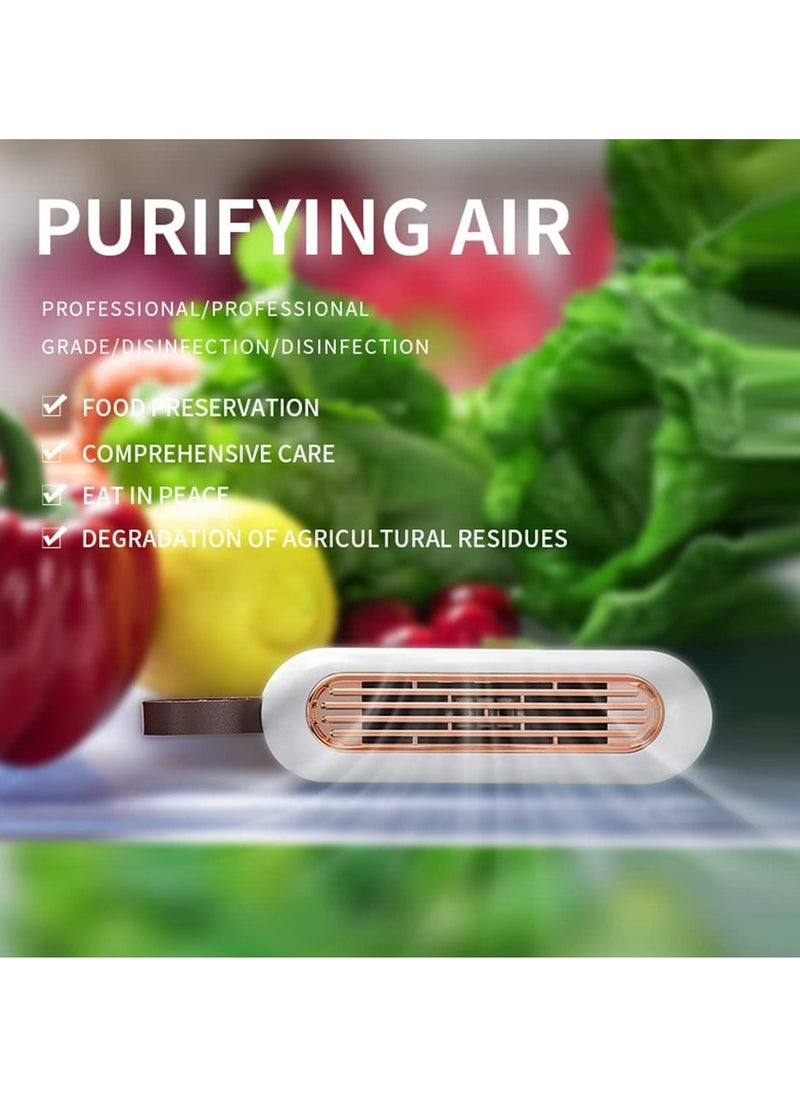 Fridge Deodorizer Portable Type-C USB Rechargeable Reusable Refrigerator Deodorizer Refrigerator Odor Eliminator for Car Closet Wardrobe Pet Better Effective Than Baking Soda Charcoal Bags  - Image 2