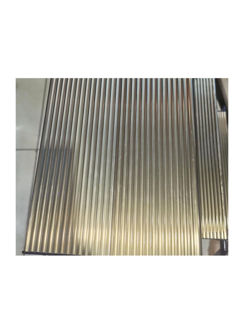 سلم من الالومنيوم بـ4 درجات قابل للطي، مقعد مع دواسة قوية مضادة للانزلاق وعريضة خفيفة الوزن، سلم محمول متعدد الاستخدامات للاستخدام المنزلي والمطبخ موفر للمساحة (4 خطوات، ذهبي فاتح) - Image 3