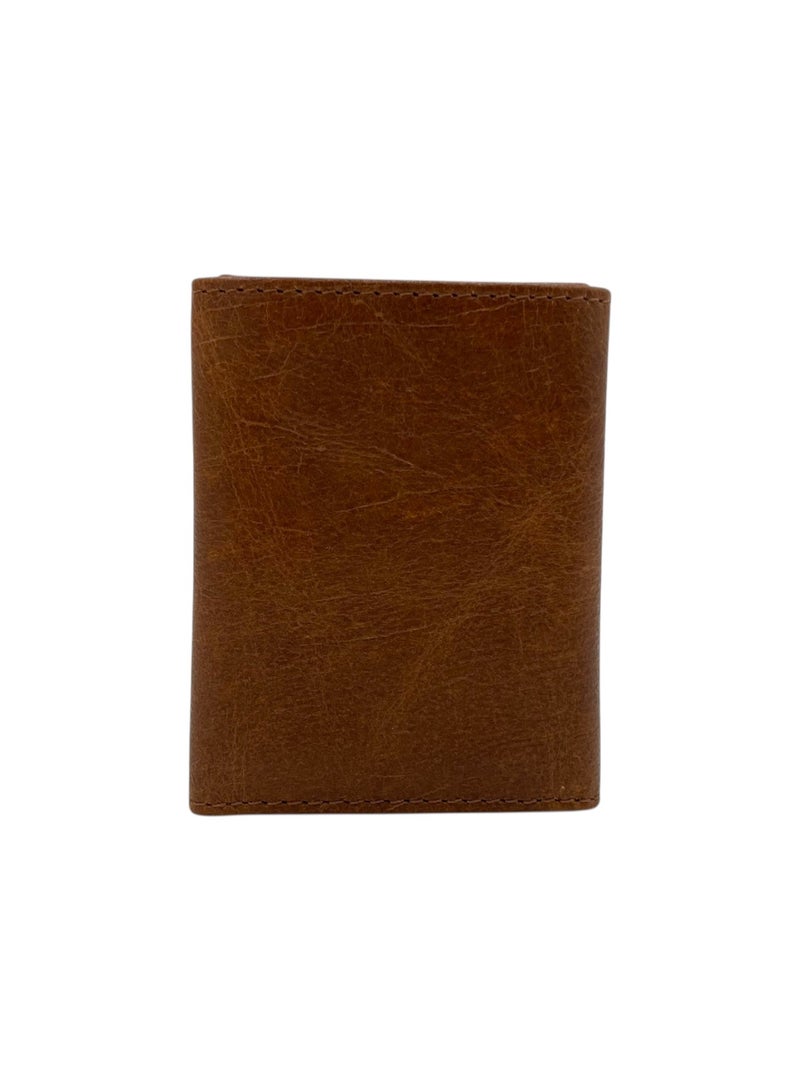 LAVERI LEATHER Compact Trifold Cards & Cash Wallet # 1891 Button - Image 5