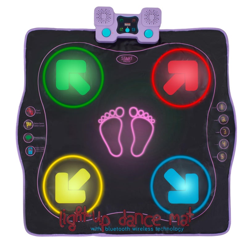 Kidzlane Electronic Dance Mat for Kids 8-12, Wireless Kids' Dance Pad with Bluetooth/AUX, Built-in Music, 5 Challenge Levels, 4 Modes - Interactive Toys for Children, Ages 6 and Up - Image 1
