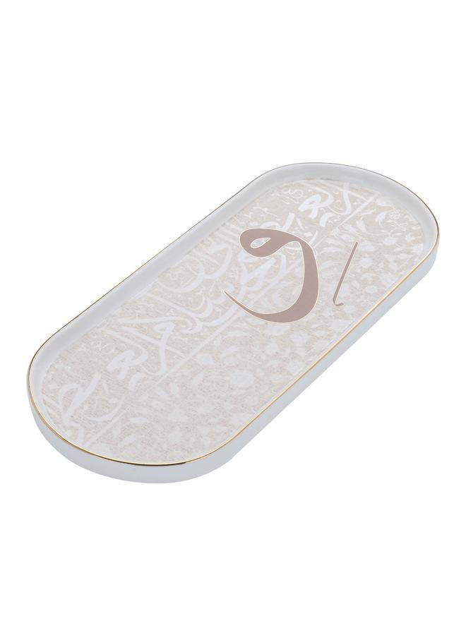 السيف  طبق تقديم من البورسلين 31×14×2 سم، أبيض - Image 1