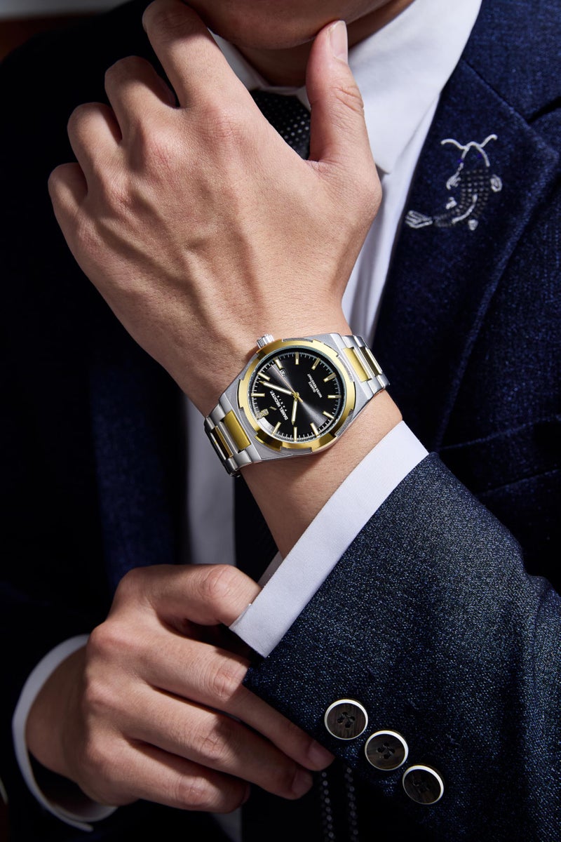 Daniel Hechter Paris Lourmel Collection Classic Watch for Men with Round Dial, Date Display Function, Quartz Movement and Stainless Steel Strap- DHM1022 - Image 2