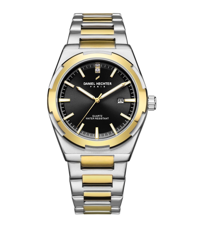 Daniel Hechter Paris Lourmel Collection Classic Watch for Men with Round Dial, Date Display Function, Quartz Movement and Stainless Steel Strap- DHM1022 - Image 4