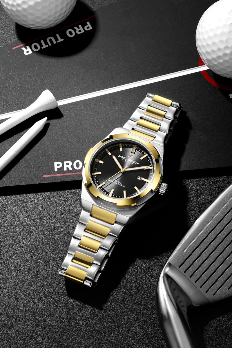Daniel Hechter Paris Lourmel Collection Classic Watch for Men with Round Dial, Date Display Function, Quartz Movement and Stainless Steel Strap- DHM1022 - Image 3