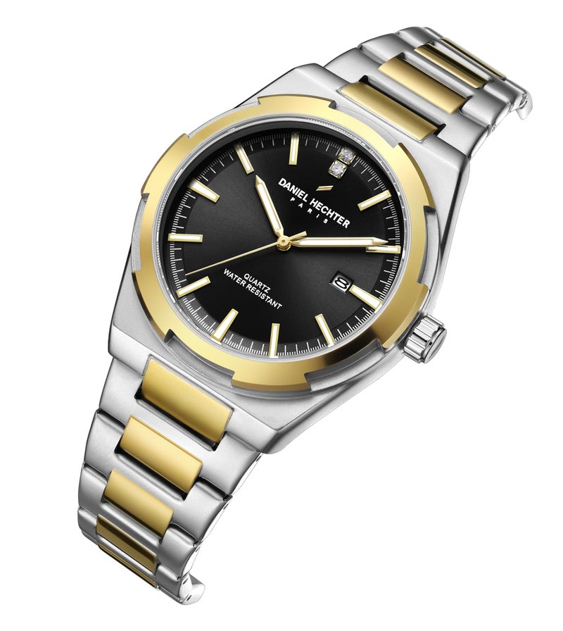 Daniel Hechter Paris Lourmel Collection Classic Watch for Men with Round Dial, Date Display Function, Quartz Movement and Stainless Steel Strap- DHM1022 - Image 5