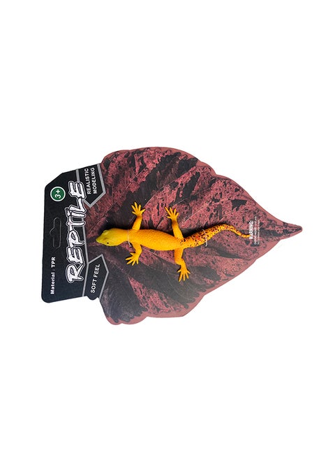 Galaxy Yellow Lizard Toy with Red Spots - Realistic Reptile Animal Figurine | Educational Gecko Model | Collectible Toy for Kids And Reptile Lovers