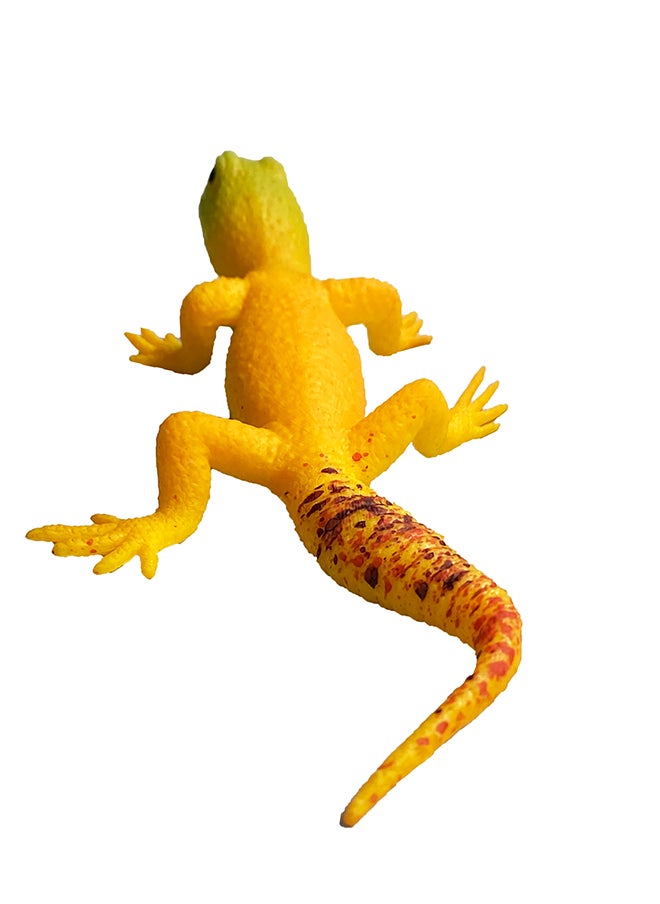 Galaxy Yellow Lizard Toy with Red Spots - Realistic Reptile Animal Figurine | Educational Gecko Model | Collectible Toy for Kids And Reptile Lovers