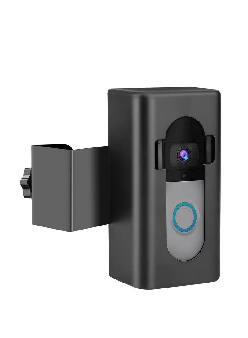 Captaintech Anti-Theft Door Video Doorbell Mount, Adjustable No-Drill Mounting Bracket for Video Doorbell Cover Holder Not Block Doorbell Sensor, Doorbell Adapter Holder for Home Rentals Office Room - Image 1