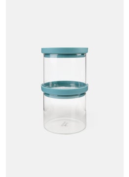 Nanette lepore 2 Piece Set Of Glass Jar With Stackable Glass Lid  - Image 1