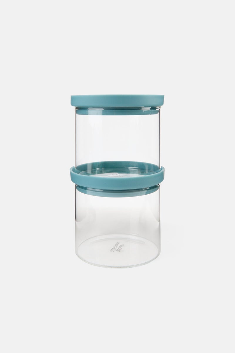 Nanette lepore 2 Piece Set Of Glass Jar With Stackable Glass Lid - Image 1