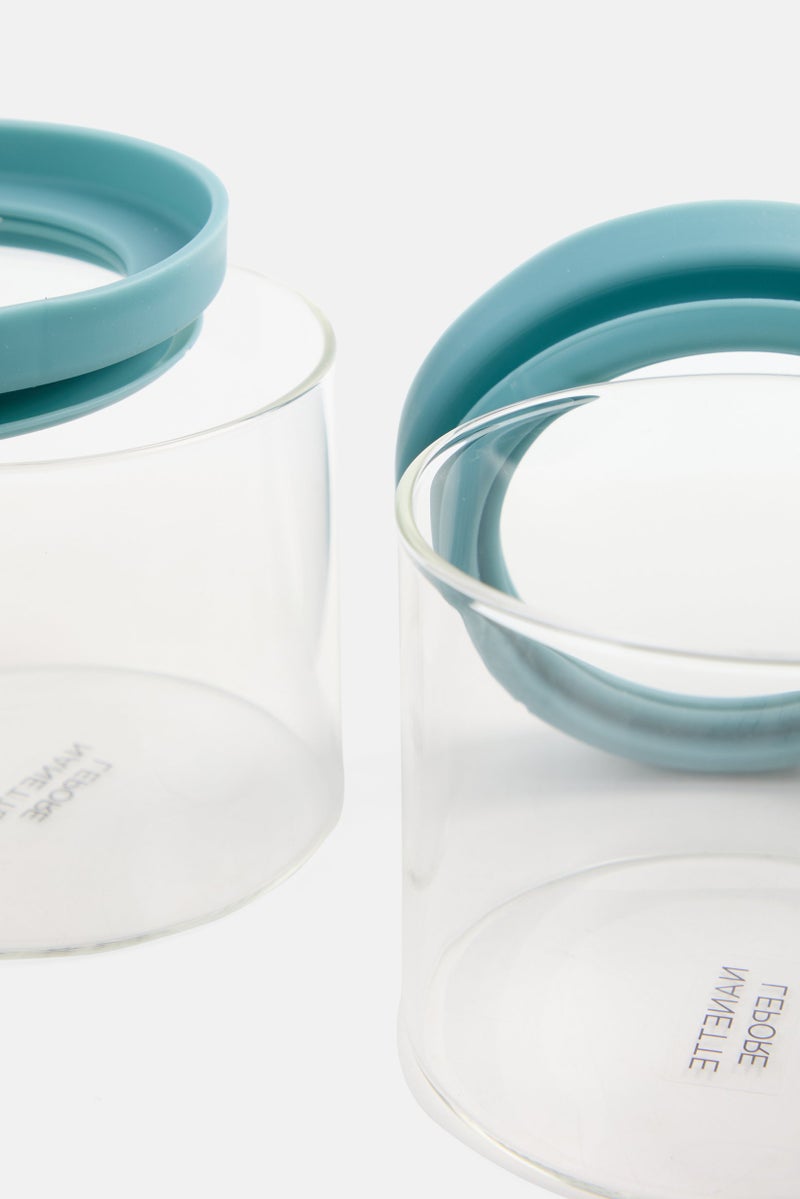 Nanette lepore 2 Piece Set Of Glass Jar With Stackable Glass Lid - Image 3