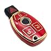 FEYOUN Key Fob Cover Compatible with Mercedes Benz CLS CLA CLK GL R SLK AMG A B C S E G M Class Smart TPU Remote Keyless Key Fob Case Protection Shell Accessories Red - Image 2