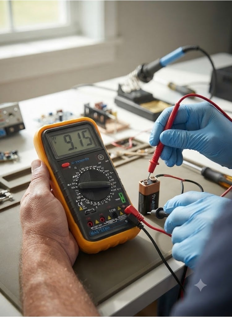 MASTECH Digital Multimeter With Tests DC/AC Voltage And Current, Resistance, Capacitance Frequency And Temperature - Image 3