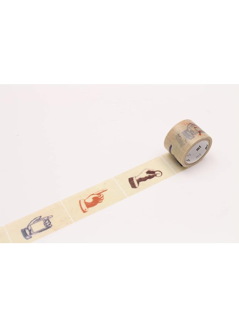 MT - mt Washi Masking Tape Fab Series, Hands, 25mm x 3 mtrs (Pack of 1) - Image 1