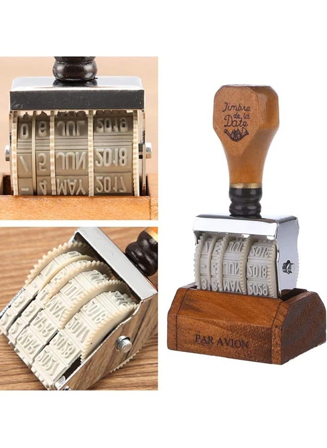 Generic Self Ink Stamp, Wooden Handle Cylinder Date Stamp Year Month Day, Rubber Stamp for Crafts, Card Making, Planner, Scrapbooking, Crafts and Decoration  - Image 5