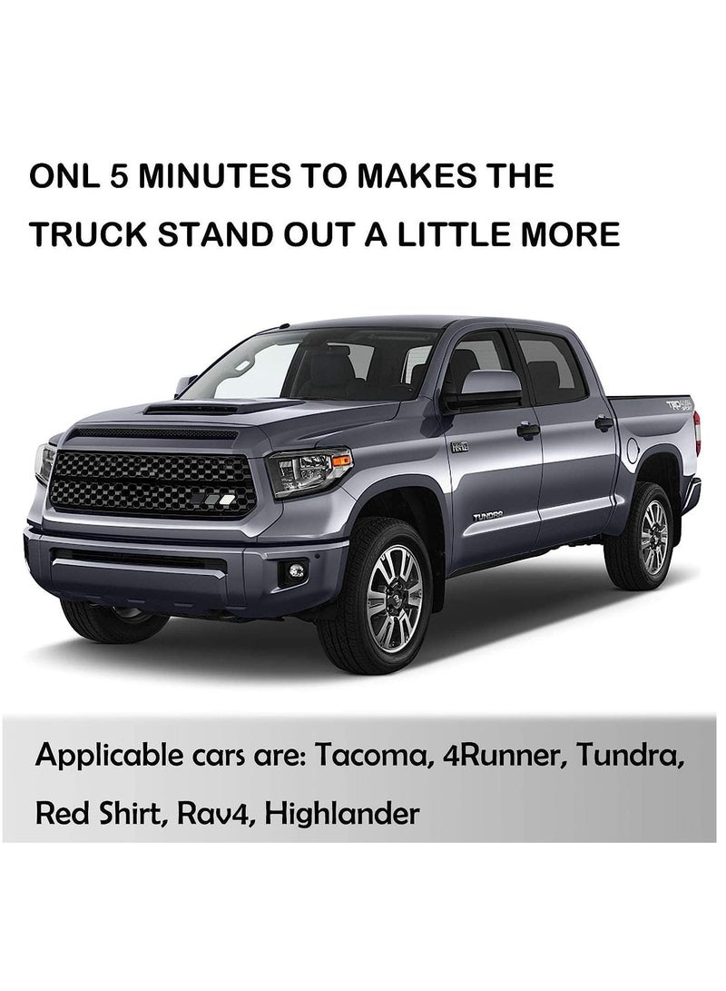 SOLARAE Tri-color grille badge logo decoration accessories car truck label for Tacoma 4Runner and for Tundra Rav4, three-color badge logo for Highlander's T-G3Y White-Light gray-Black - Image 5