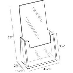 Clear-Ad - Acrylic Trifold Brochure Holder - Rack Card Display - Pamphlet Stand - LHF-S100 (Single Pack) - Image 3