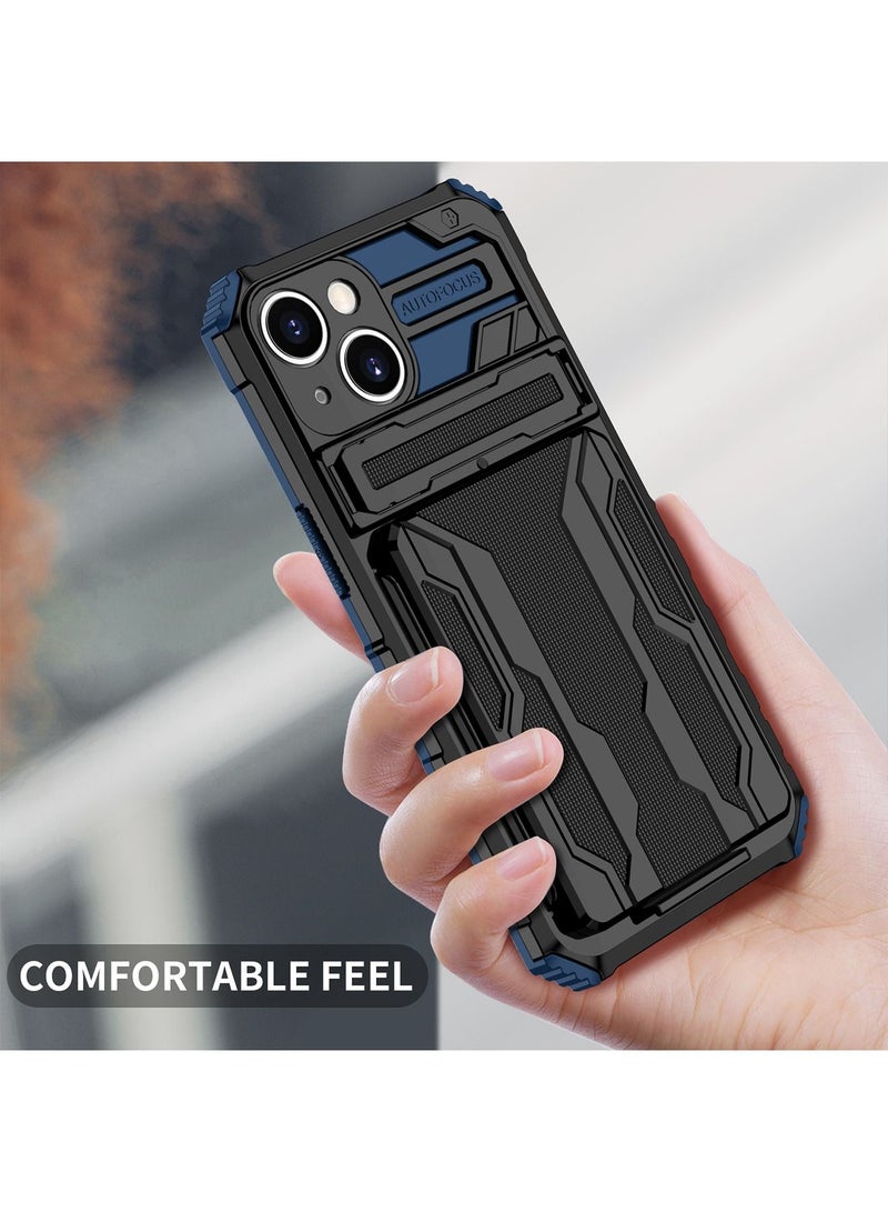iPhone 14 Plus Case Cover with wallet Slider Credit Card holder Slot [3-4 cards] Kickstand and Cmaera Len Protector Anti-scratch Anti-fingerprint Full Body Back Cover Phone Accessories  - Image 5