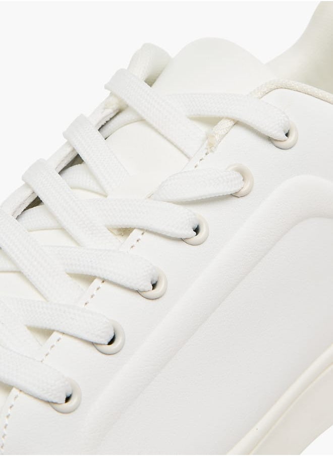 LBL by Shoexpress Men's Solid Sneakers With Lace-Up Closure  - Image 4