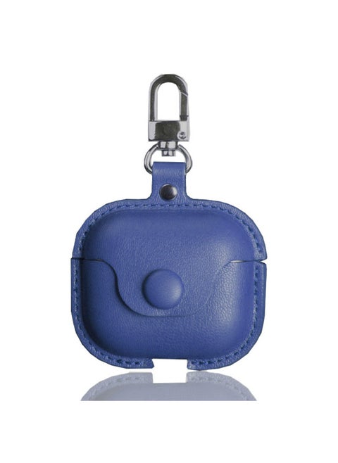 For Apple Headphone Case Airpods4 Pro23 Headphone Protection Leather Case Headphone Case With Hook Manufacturer-Color:Sheep Pattern Blue-Applicable Model:Car Line Airpods 3