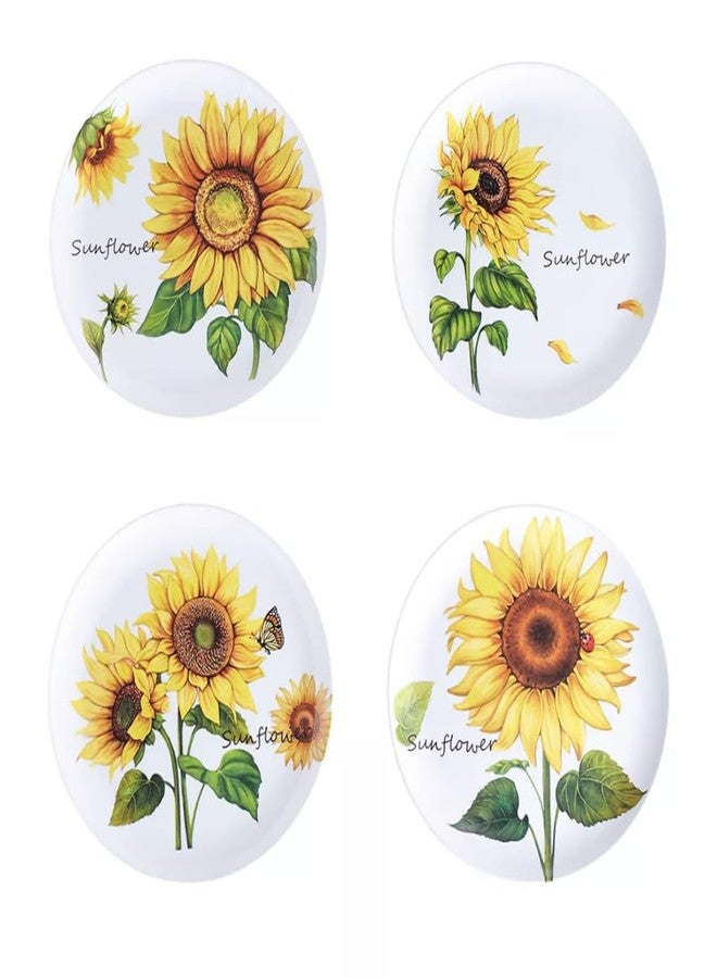 The Lakeside Collection Summer Dining Melamine Plates Set of 4 - Sunflower