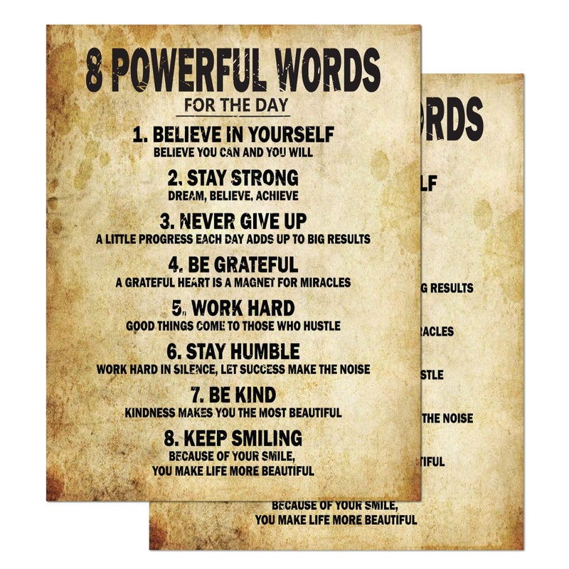 MEGA FORMAT Positive Affirmations Wall Decor, Motivational Posters, 11" x 14" Inches, Unframed Thick Paper, Inspirational and Quotes Wall Art, Decor (2 Pk) - English - Image 5