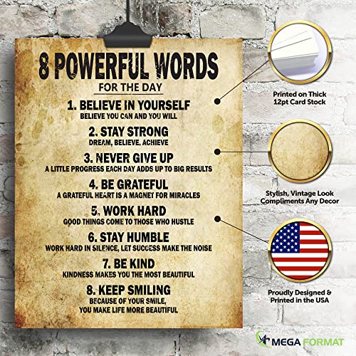 MEGA FORMAT Positive Affirmations Wall Decor, Motivational Posters, 11" x 14" Inches, Unframed Thick Paper, Inspirational and Quotes Wall Art, Decor (2 Pk) - English - Image 4