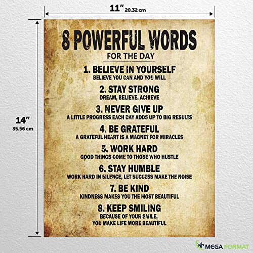 MEGA FORMAT Positive Affirmations Wall Decor, Motivational Posters, 11" x 14" Inches, Unframed Thick Paper, Inspirational and Quotes Wall Art, Decor (2 Pk) - English - Image 2