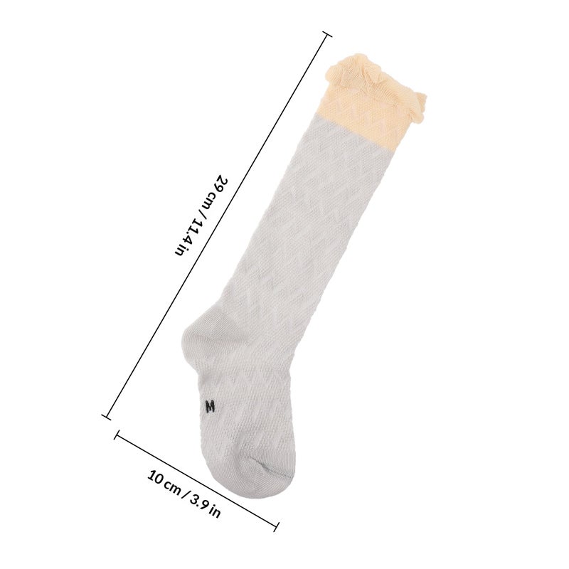 3 Pairs Lovely Baby Socks Toddler Socks Breathable Baby Knee High Socks - Image 2