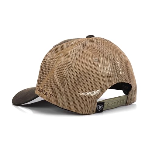 ARIAT Men’s Slasher Flag Oilcloth Snapback Cap with Mesh Back, Brown - Image 5