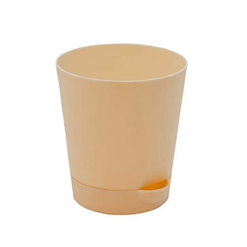 garbnoire Self Watering Planter Pot with Bottom Tray/Plate - (4 inch) Indoor Outdoor Balcony Plant Pot | Home Garden Office Flowering Container Cover | Living Room Decor (Ivory, 3) - Image 4