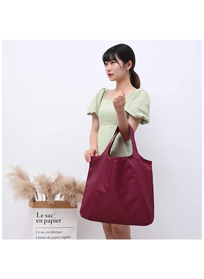 UrbanEssentia Reusable Grocery Bags, Set of 3pcs, Durable, Waterproof, Eco-friendly, Portable, Shoulder Handbags, Tote bags, Foldable Shopping Bags with Pouch  - Image 3