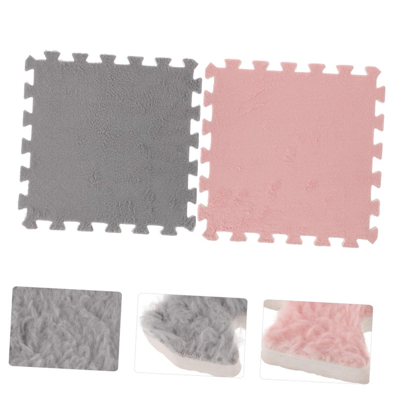 10 Pcs Interlocking Foam Floor Mats Soft Plush Puzzle Tiles For Crawling Kids Playroom - Image 5