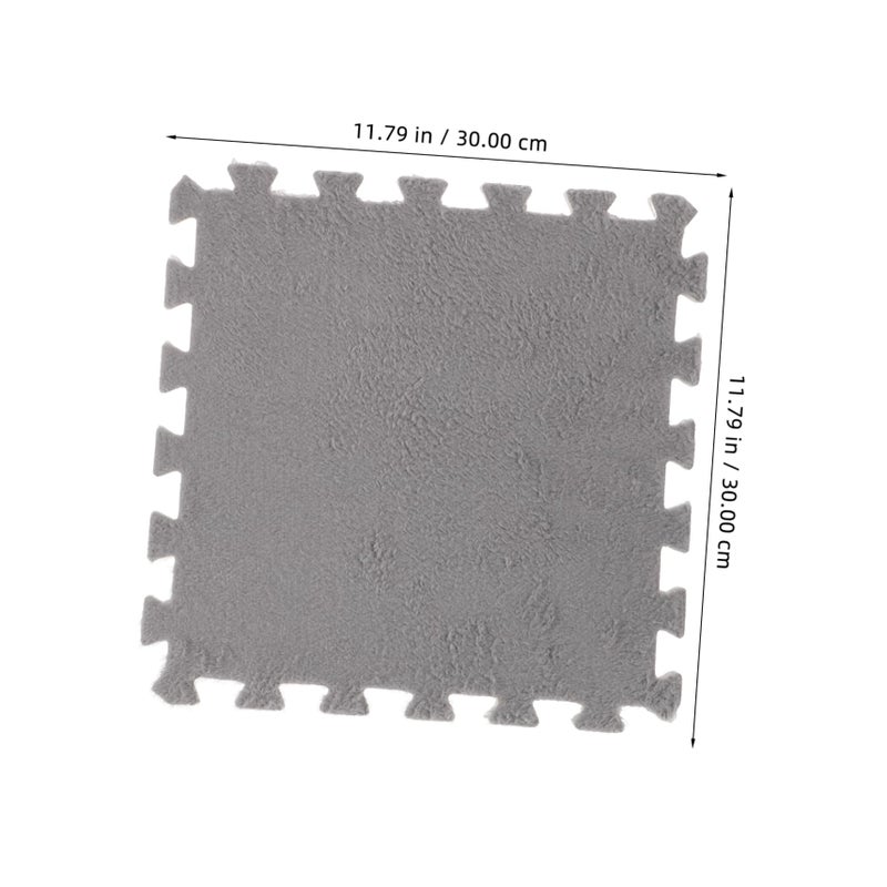 10 Pcs Interlocking Foam Floor Mats Soft Plush Puzzle Tiles For Crawling Kids Playroom - Image 4