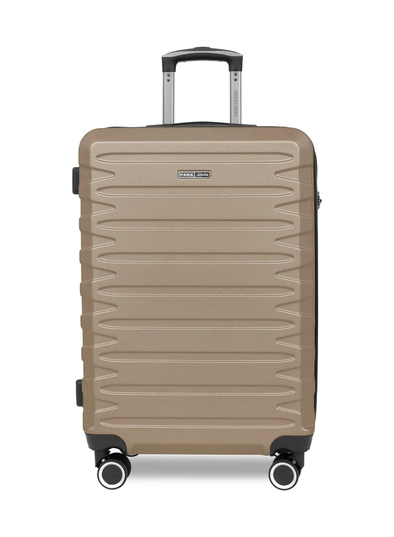 PARAJOHN AeroShield Lightweight ABS Hard Side 8 Wheels Spinner Luggage checked in  Trolley Bag with Lock 28 Inch - Champagne