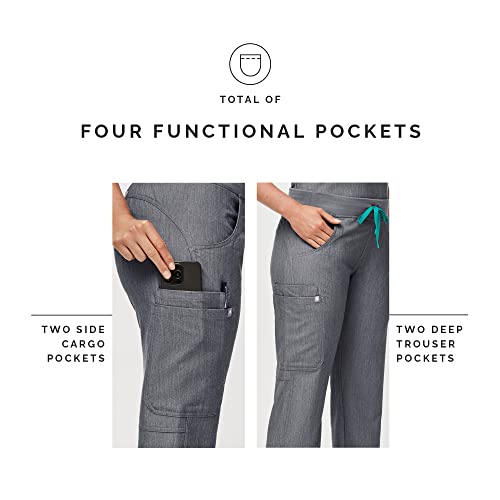FIGS Kade Cargo Scrub Pants for Women - Graphite, XXS-Petite - Image 5