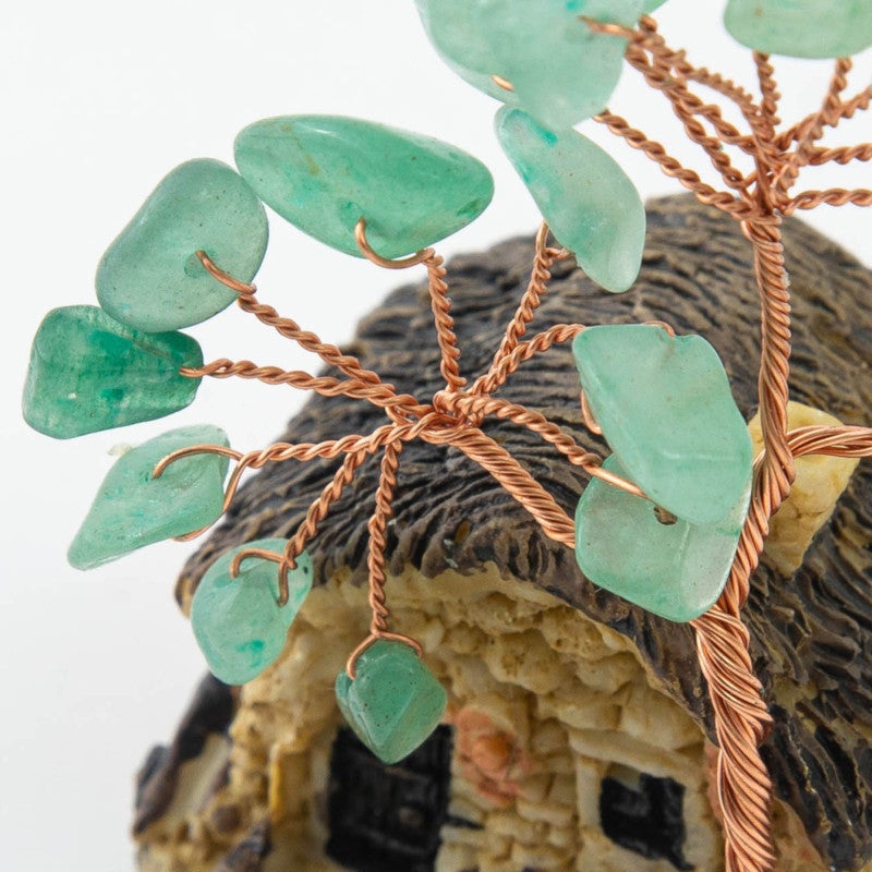 House Model Copper Wire Crystal Natural Gemstone Money Tree Life Decoration Healing Energy Good Luck - Image 3