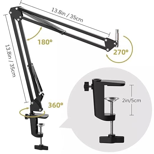 Audio Array AM-C11X Pro XLR Podcast Mic Kit with Dynamic Microphone, 2m XLR Cable & Adjustable Boom Arm | Studio-Quality Sound, 20Hz–20kHz, All-Metal Build for Podcasting, Streaming & Recording - Image 5