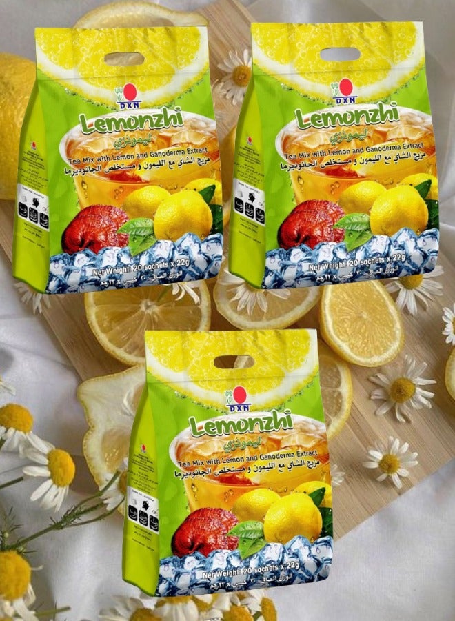 DXN 3 Pieces Lemonzhi 20 sachets x 22 gram  - Image 1