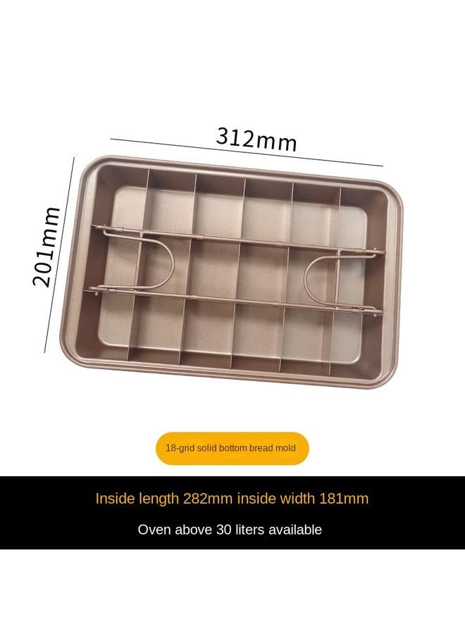 Bluejw Jing Yun 12 Even Square Mini Bread Mold Small Toast Mold Hamburger Embryo Mold Household Oven Non-stick Baking Tray Small - Image 1