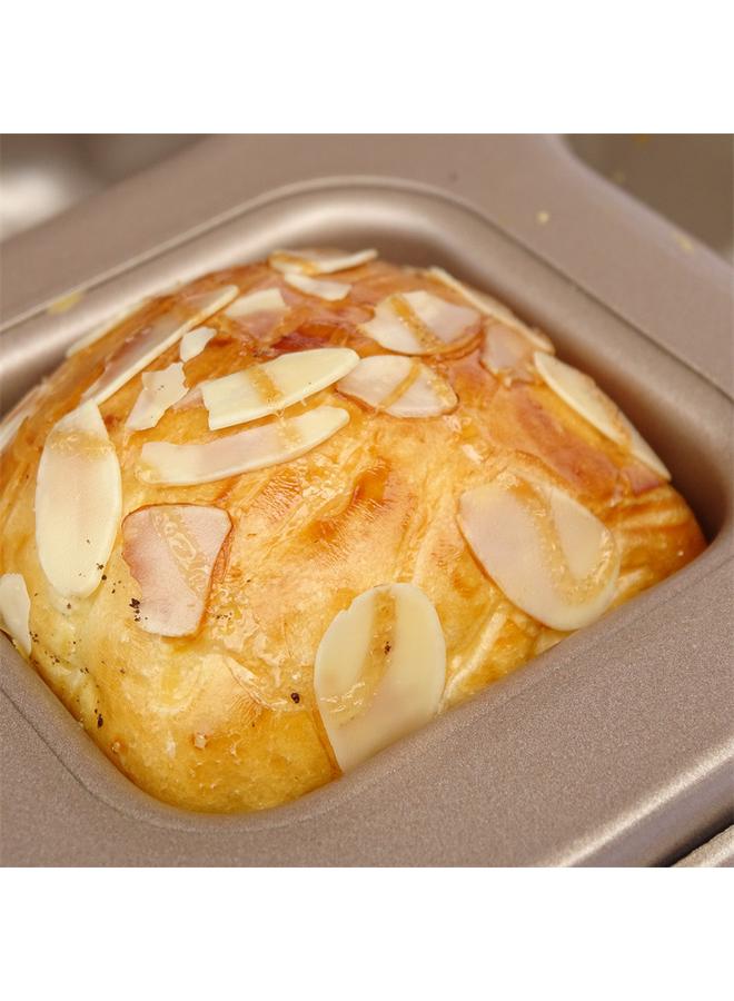 Bluejw Jing Yun 12 Even Square Mini Bread Mold Small Toast Mold Hamburger Embryo Mold Household Oven Non-stick Baking Tray Small - Image 4