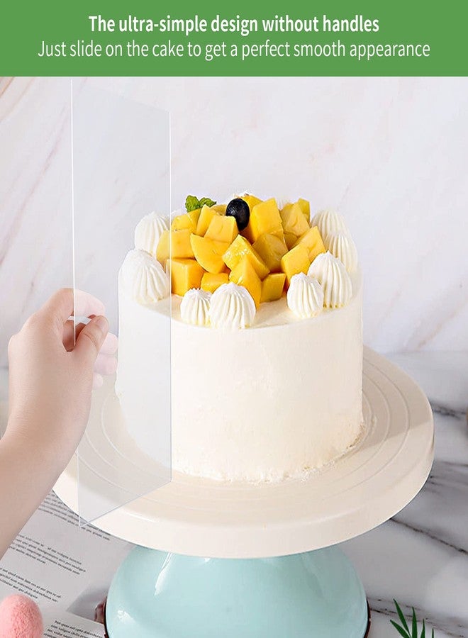 PROKITCHEN 10 PCS Cake Scraper Smoother Set, Acrylic Cake Smoother For Icing 6PCS with 11 Patterns Edge and 4 Soft Plastic Cake Frosting Smoother Scraper, Icing Smoother For Cream Cake Decorating - Image 5