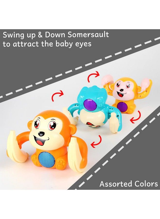 Wembley Dancing Monkey Musical Toy For Kids Baby Spinning Rolling Doll Tumble Toy With Voice Control Musical Light And Sound Effects With Sensor Isi Mark Made In India - Image 5