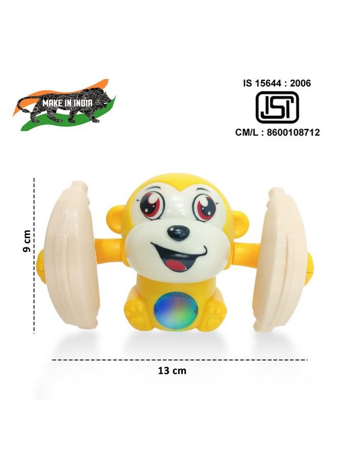 Wembley Dancing Monkey Musical Toy For Kids Baby Spinning Rolling Doll Tumble Toy With Voice Control Musical Light And Sound Effects With Sensor Isi Mark Made In India - Image 3