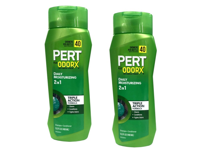 PERT 2 in 1 Clasic Clean Shampoo and Conditioner - Mens Shampoo for Daily Use - Hair Conditioner for Men - Removes Dirt, Oil, and Build Up - 13.5 oz - Image 1