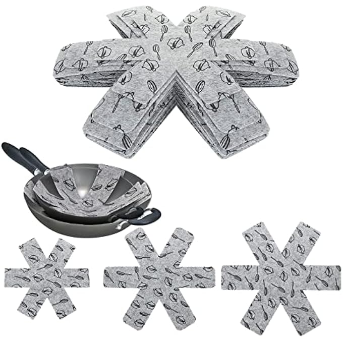 MAKINGTEC Pot And Pan Protectors 12 Pcs With 3 Different Sizes Cookware Protector Pots Pans Dividers AntiSlip Pans Separator To Avoid Scratching Or Marring When Stacking - Image 1