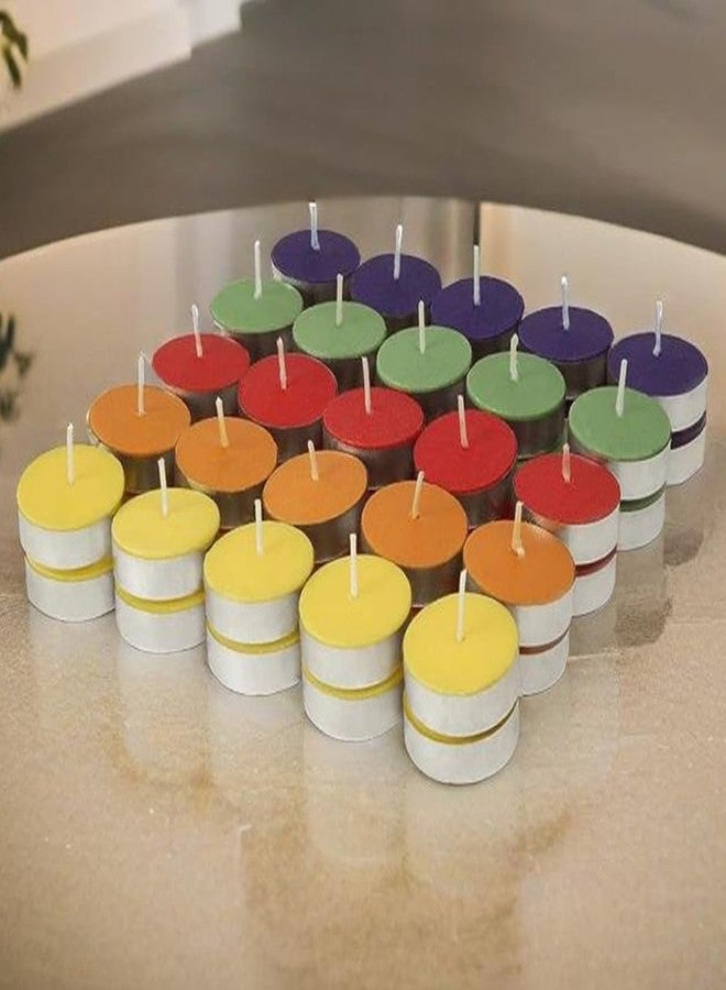 FIRSTROW First Row Aromatic Fables Scented Multicolor Set Tealight Candle | Hand-Poured Small Batch Candle Ideal for Diwali Celebration, Wedding, Home Decor, Gifting and Festivals (100) - Image 2